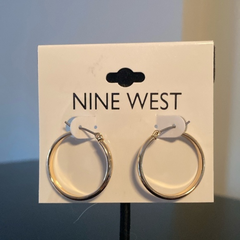 Nine West Classic Gold-Tone Hoop Earrings